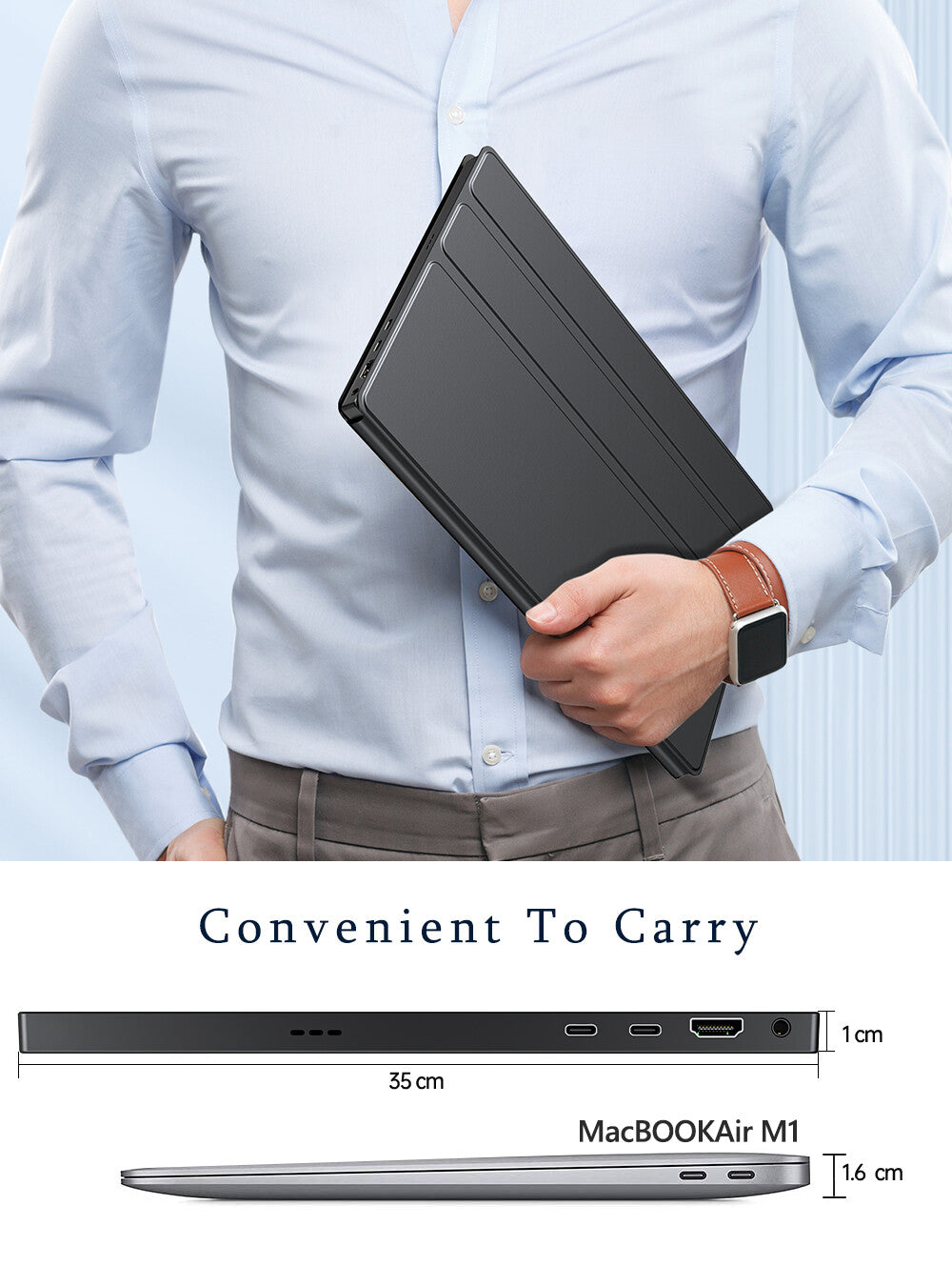 Portable Monitore Tragbarer 15,6 Zoll 1080P Full HD Screen Usb-C/Type-C HDMI DE