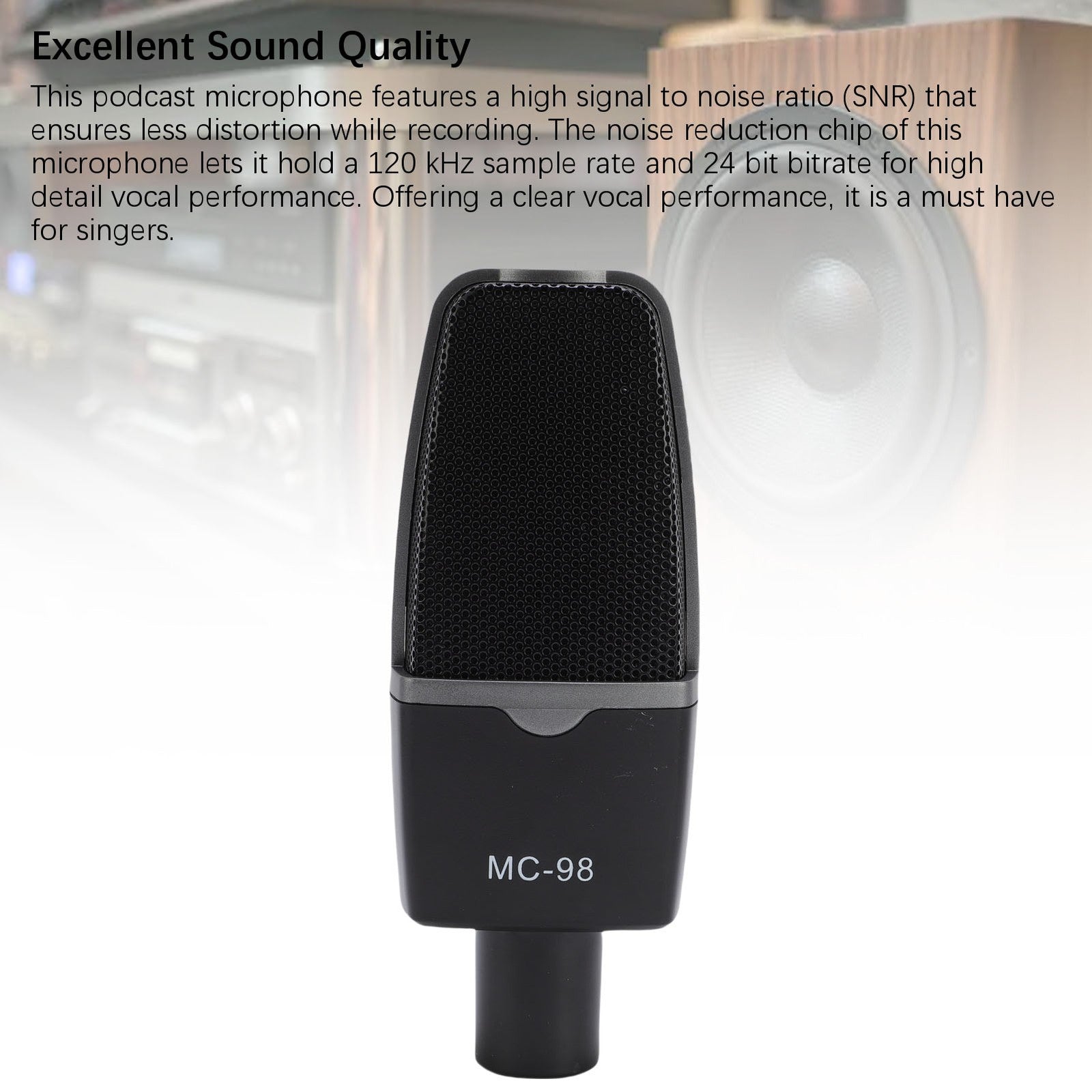 Condenser Mic Live Sound Card Kit Podcast Microfon Bundle ABS Für Das Rundfunk