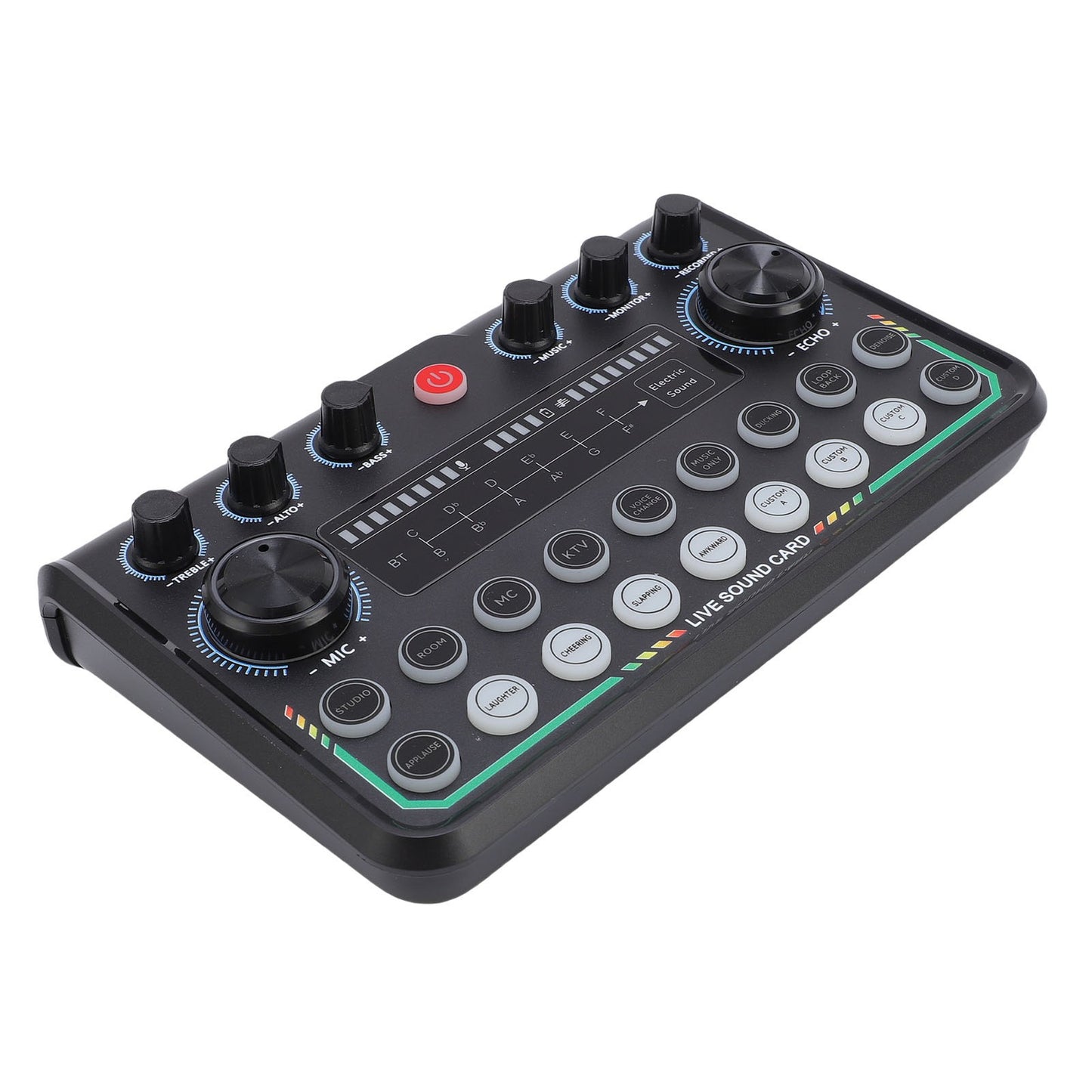 Condenser Mic Live Sound Card Kit Podcast Microfon Bundle ABS Für Das Rundfunk