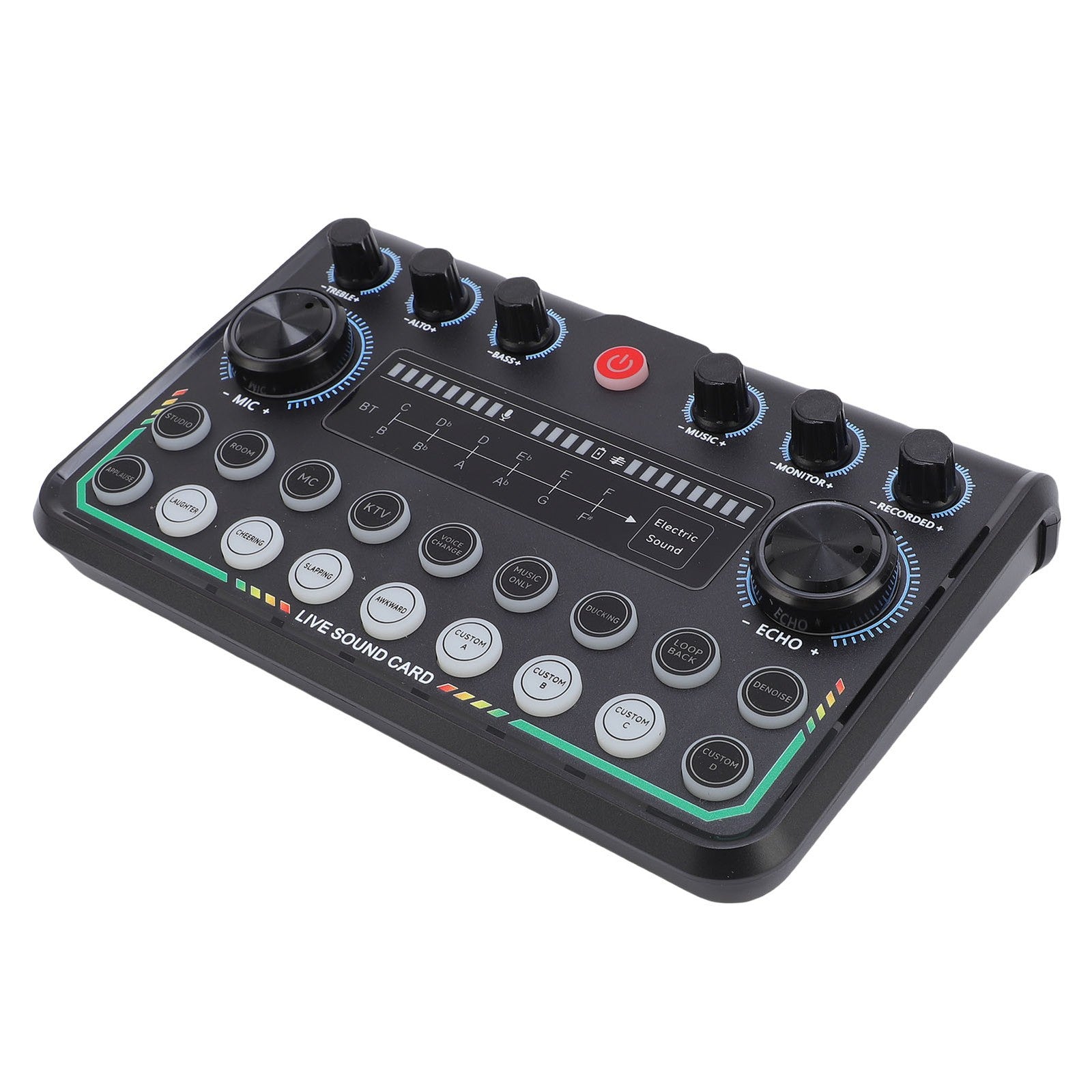 Condenser Mic Live Sound Card Kit Podcast Microfon Bundle ABS Für Das Rundfunk